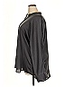 Lord & Taylor 100% Polyester Solid Gray Black Long Sleeve Blouse Size 3X - photo 5