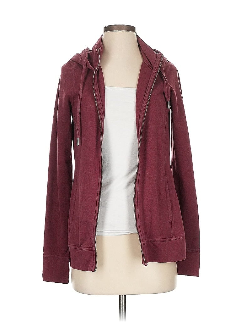 Pact Burgundy Zip Up Hoodie Size XS - photo 1