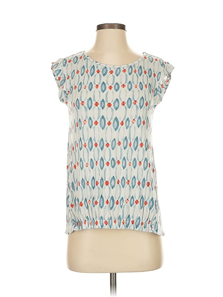 Pre-owned Ann Taylor Loft Outlet Short Sleeve Blouse In White