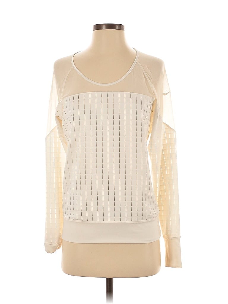 Pre-owned Nike Long Sleeve Blouse In White