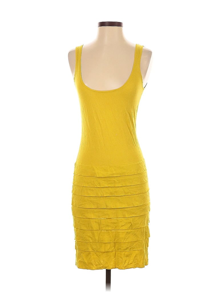 Pre-owned Kenneth Cole New York Cocktail Dress In Yellow
