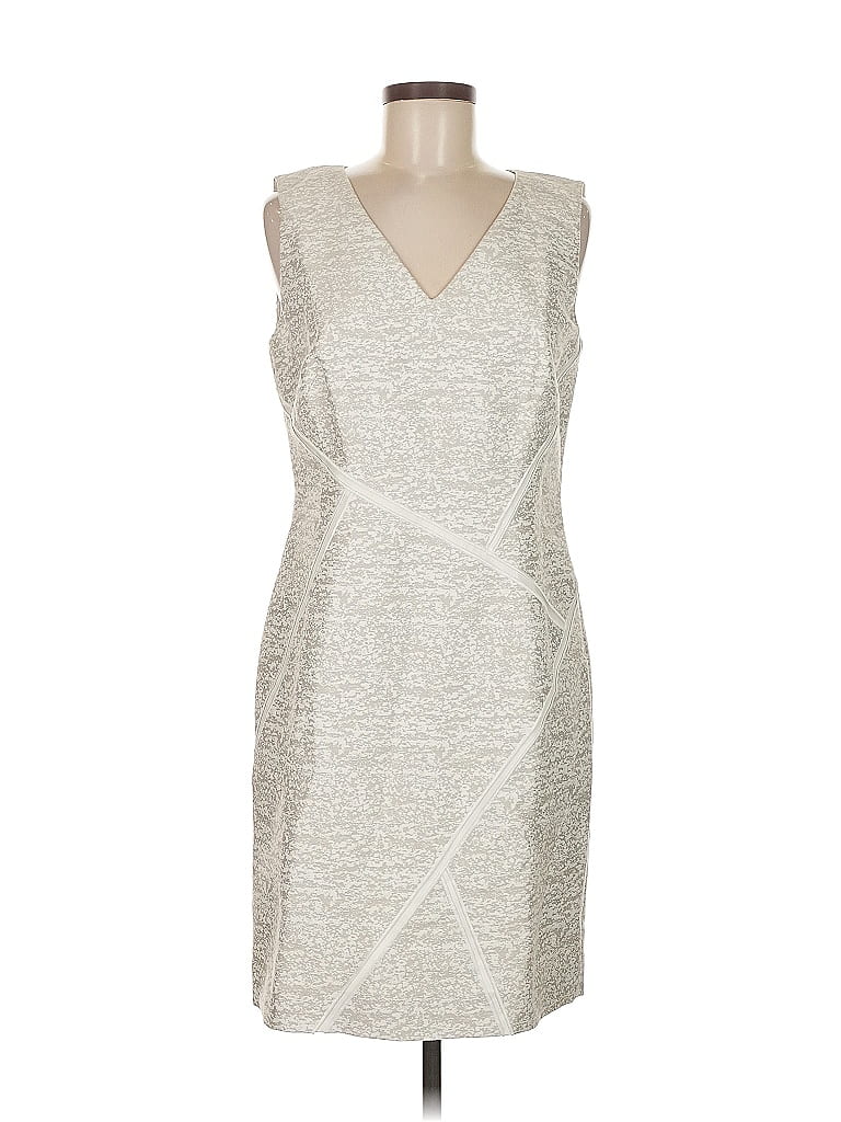 Pre-owned Lafayette 148 Cocktail Dress In Gray
