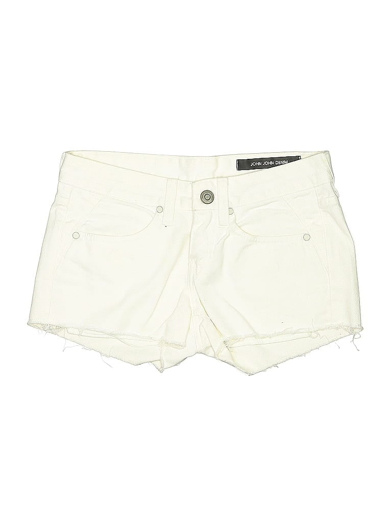 Pre-owned John John Denim Shorts In White