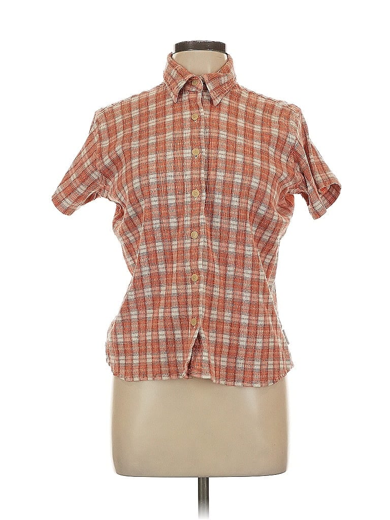 Pre-owned Woolrich Short Sleeve Button Down Shirt In Orange