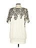 Knitted & Knotted Silver White Short Sleeve Blouse Size 0 - photo 2