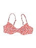 Solid & Striped Floral Red Orange Swimsuit Top Size L - photo 1