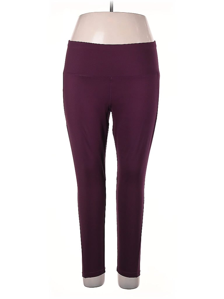 Pre-owned Adrienne Vittadini Active Pants In Purple