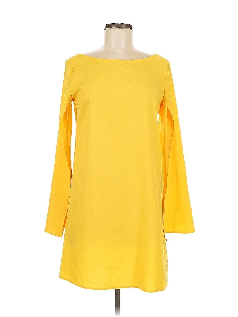 Juliet Roses Solid Yellow Casual Dress Size M - photo 1