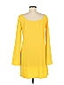 Juliet Roses Solid Yellow Casual Dress Size M - photo 2