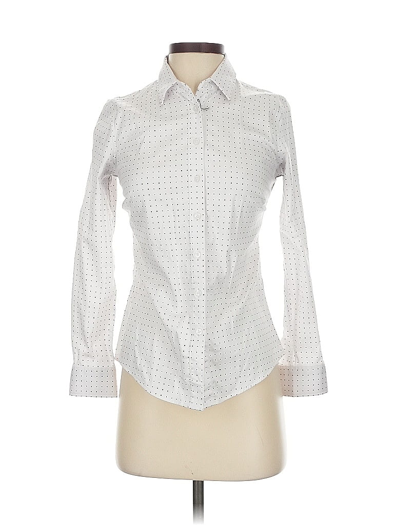 Pre-owned Banana Republic Factory Store Long Sleeve Button Down Shirt In White
