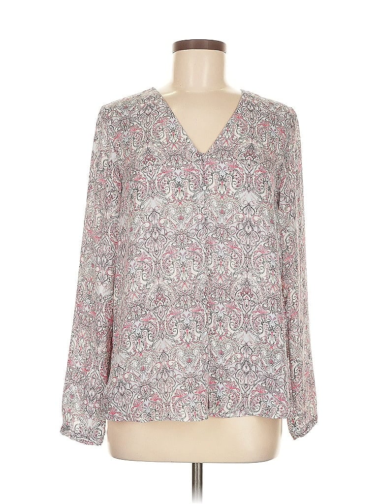 Pre-owned Eliane Rose Long Sleeve Blouse In Gray