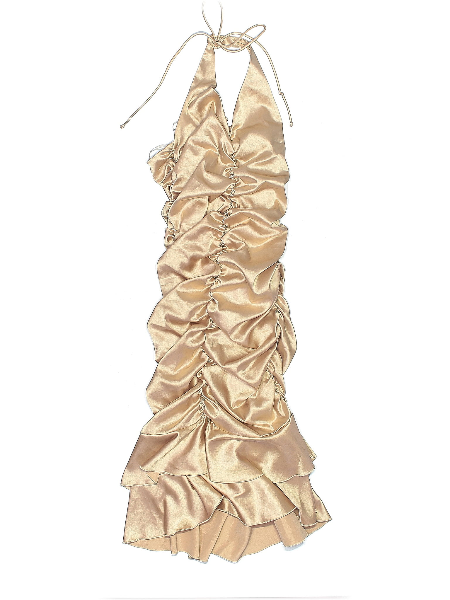 Cache Metallic Gold Cocktail Dress Size 4