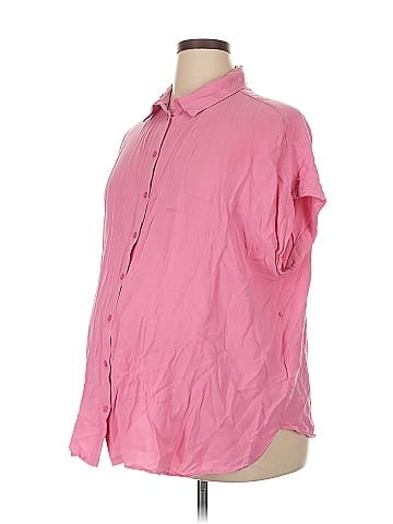 H&M Mama 3/4 Sleeve Button-Down Shirt (view 1)