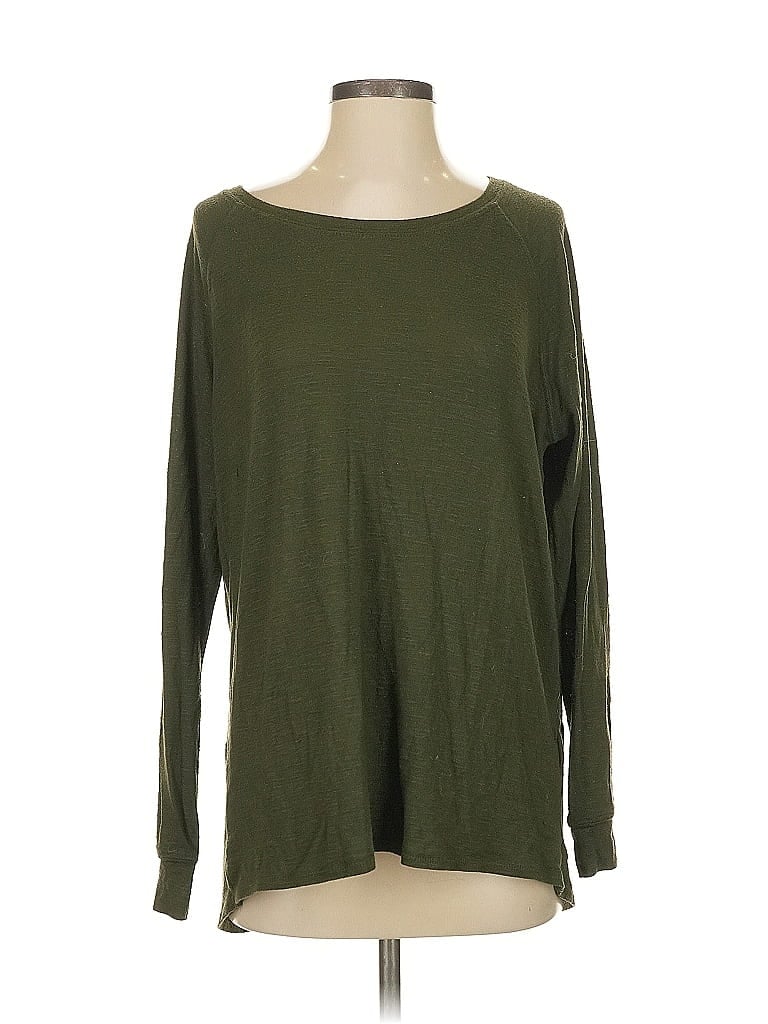 Pre-owned Ny & C 3/4 Sleeve T-shirt In Green