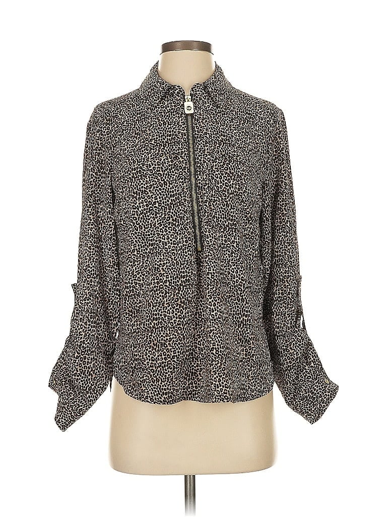Pre-owned Michael Michael Kors 3/4 Sleeve Blouse In Brown
