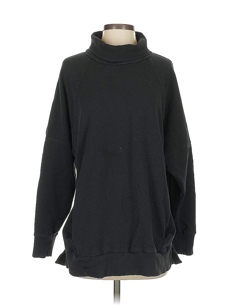 Pre-owned Evereve Turtleneck Sweater In Black
