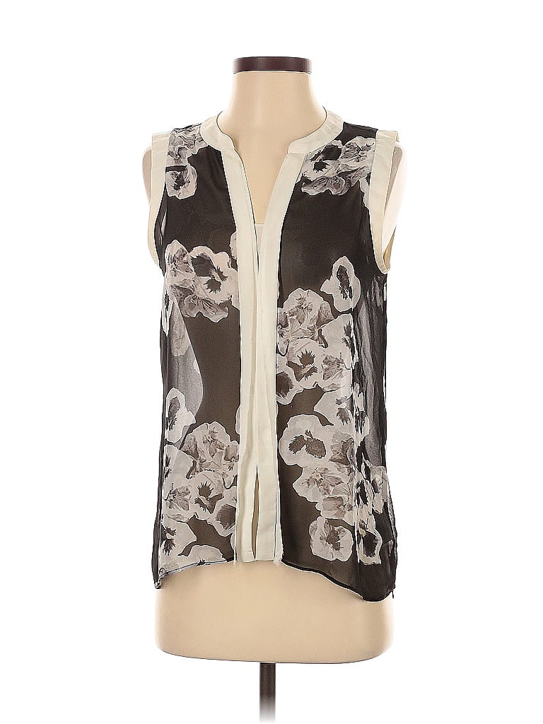 Pre-owned Ellen Tracy Sleeveless Blouse In Gray