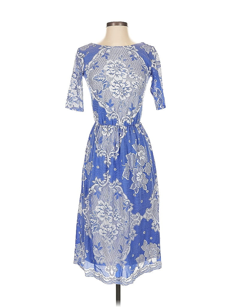 Pre-owned Asos Design Cocktail Dress In Blue