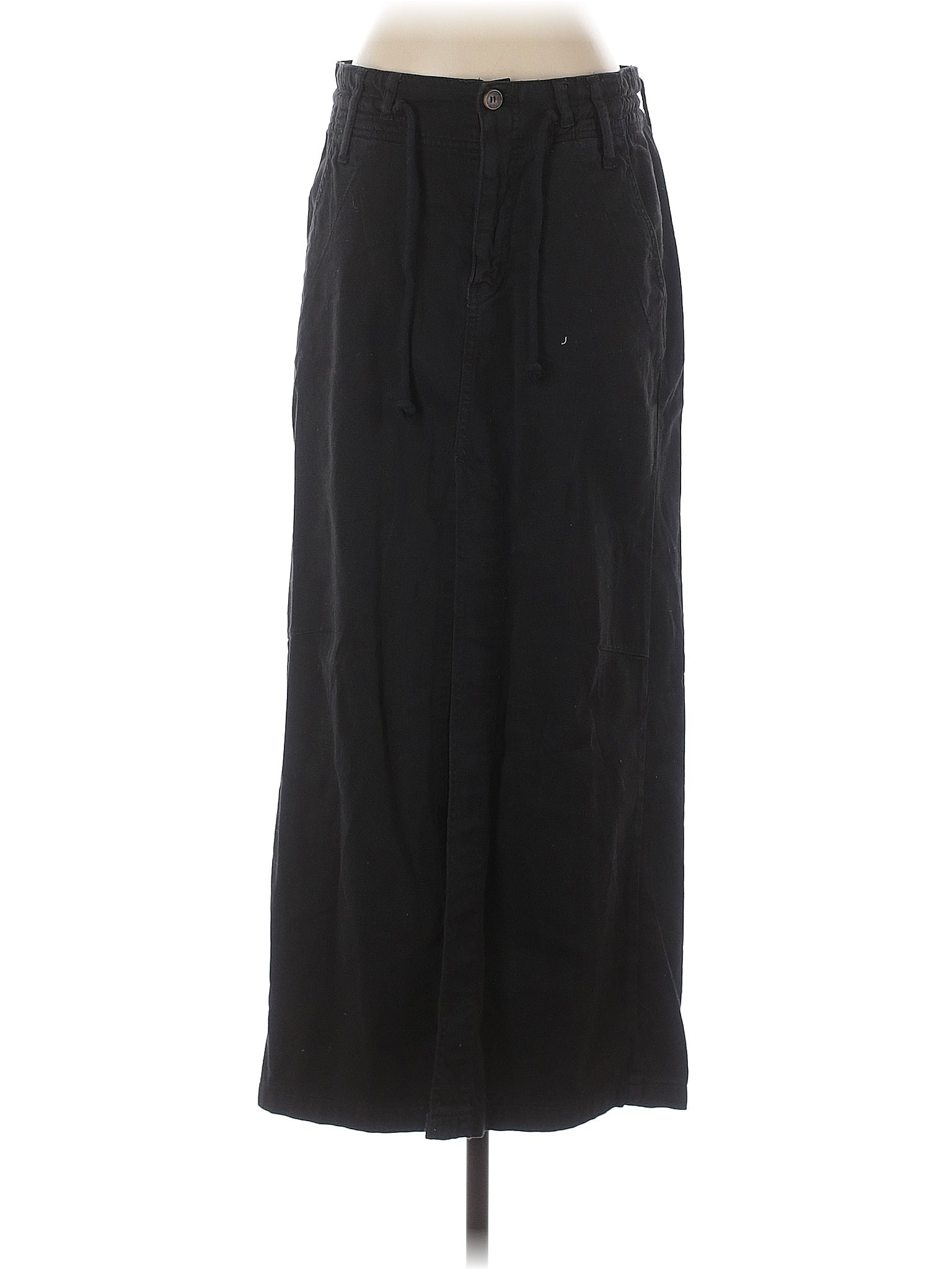 Free People Solid Black Formal Skirt Size 4