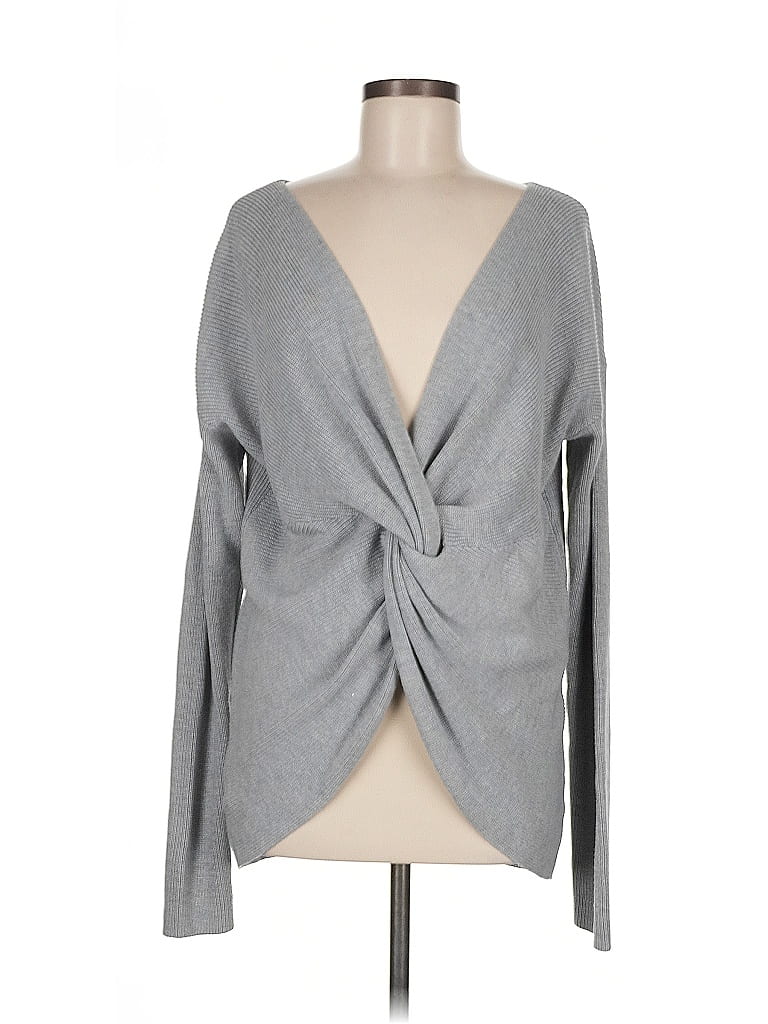 Pre-owned Halogen Cardigan Sweater In Gray