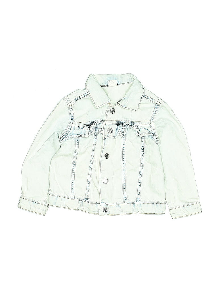 Pre-owned H&m Kids' Denim Jacket In White