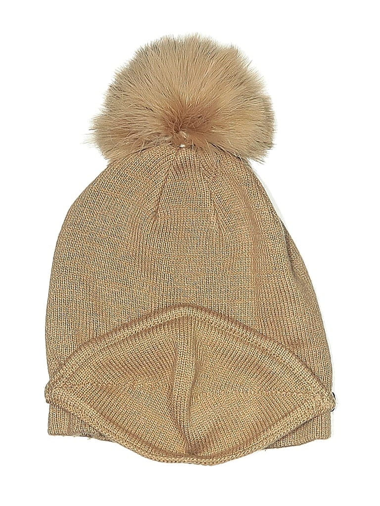 Pre-owned Assorted Brands Beanie Hat In Brown