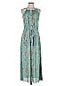 Veronica M. 100% Polyester Paisley Teal Ivory Casual Dress Size S - photo 1
