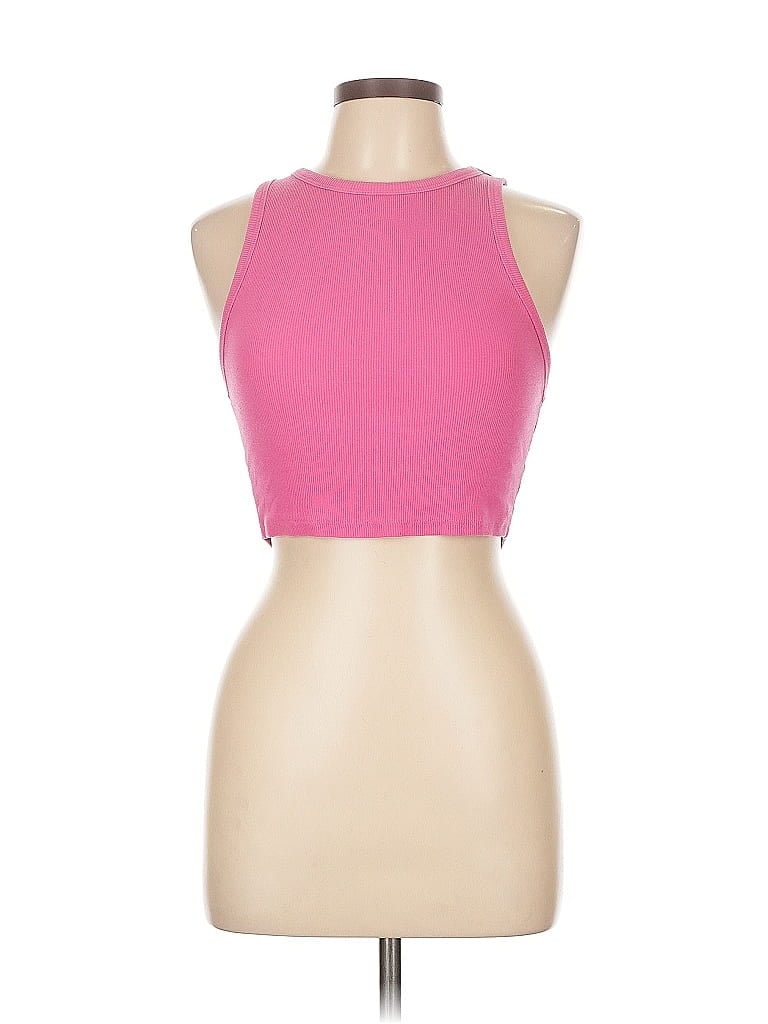 Click to view more detailed imagery on our partner's website Pre-owned Zara Tank Top Pink Halter Neckline Tops