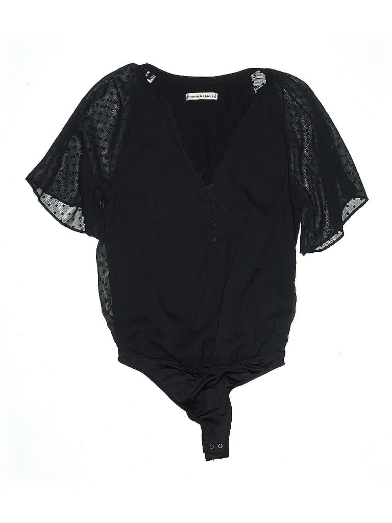 Pre-owned Abercrombie & Fitch Short Sleeve Blouse In Black