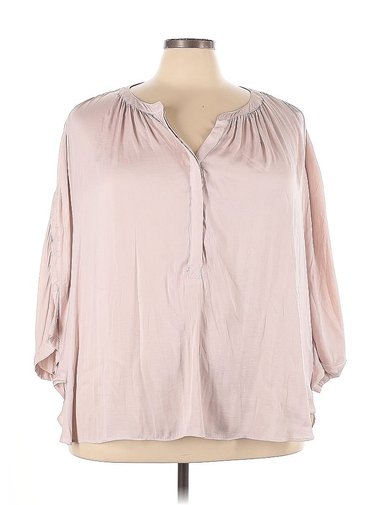 Pre-owned Jennifer Lopez 3/4 Sleeve Blouse In Pink