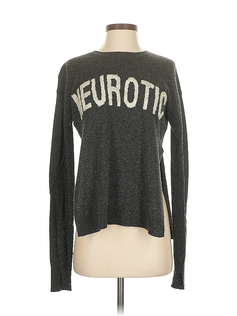 Pre-owned Pam & Gela Pullover Sweater In Gray