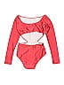 Thelebre Solid Red One Piece Swimsuit Size P (petite) - photo 2