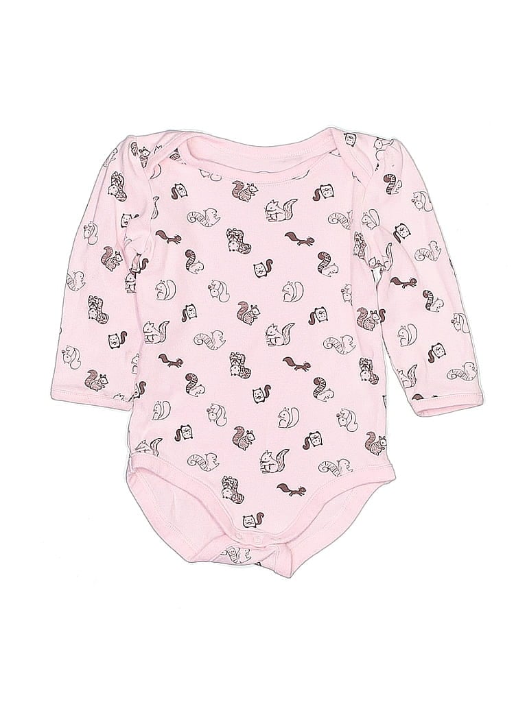 Click to view more detailed imagery on our partner's website Pre-owned Gymboree Kids' Long Sleeve Onesie In Pink