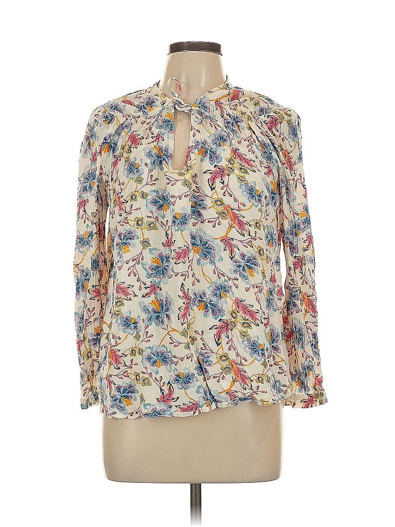 Pre-owned Old Navy Long Sleeve Blouse In White