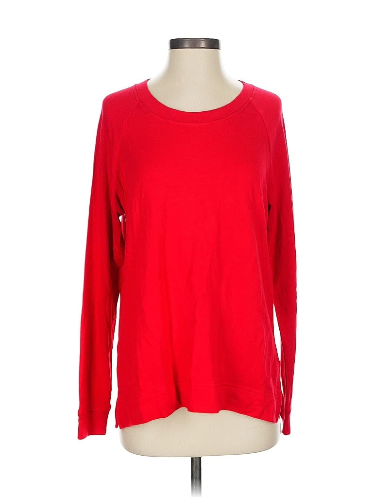 Pre-owned Lou & Grey For Loft Pullover Sweater In Red