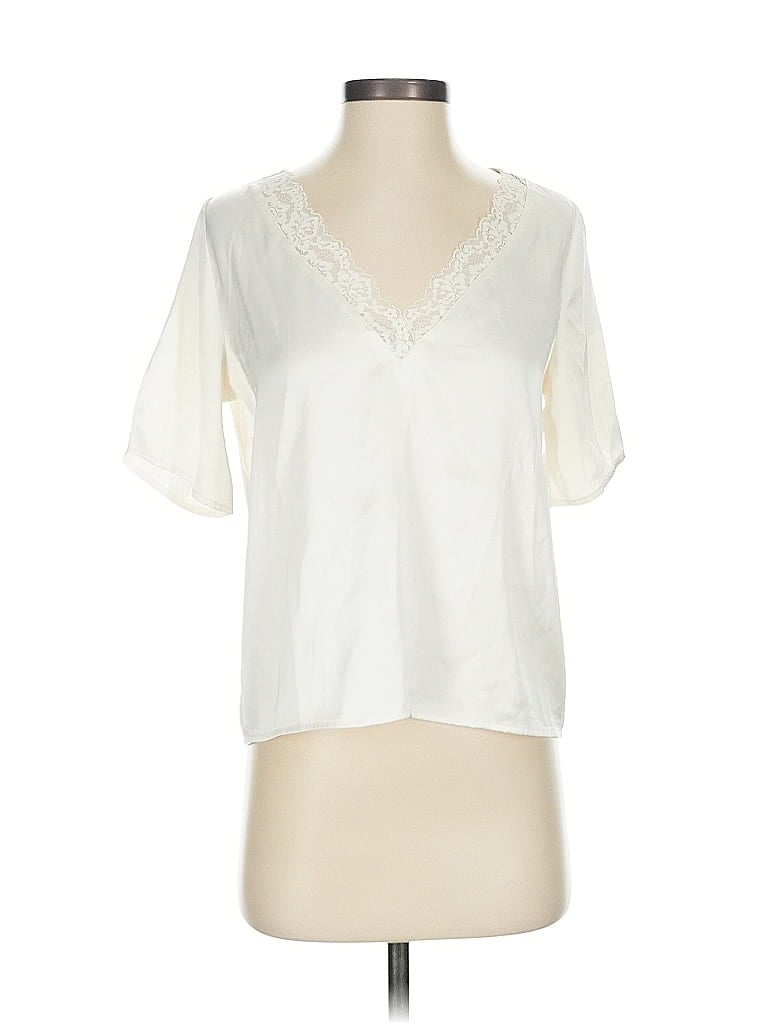 Click to view more detailed imagery on our partner's website Pre-owned Joie Short Sleeve Blouse In White