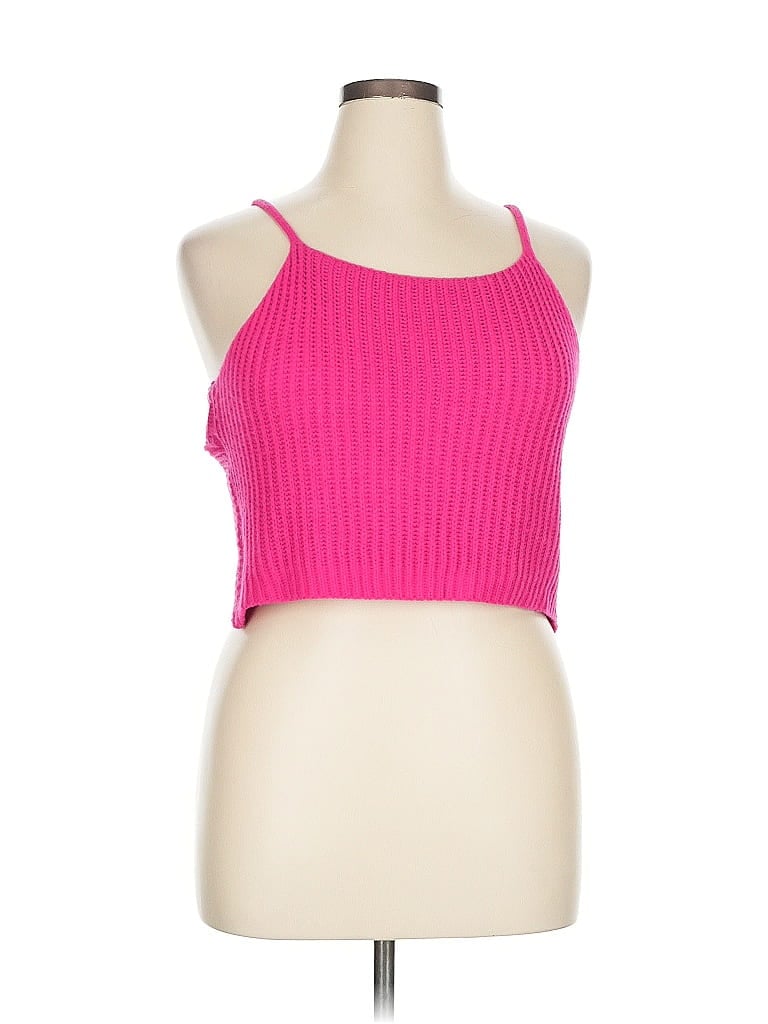 Pre-owned Shein Curve Cardigan Sweater In Pink