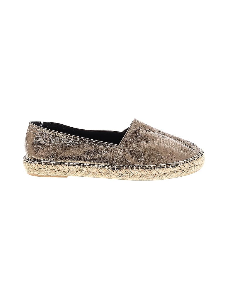 Pre-owned Espadril Flats In Gold
