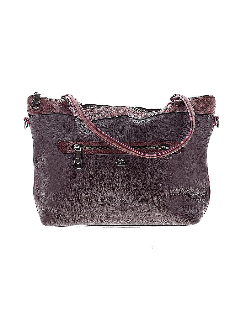 Coach 100% Leather Burgundy Leather Satchel One size - photo 1