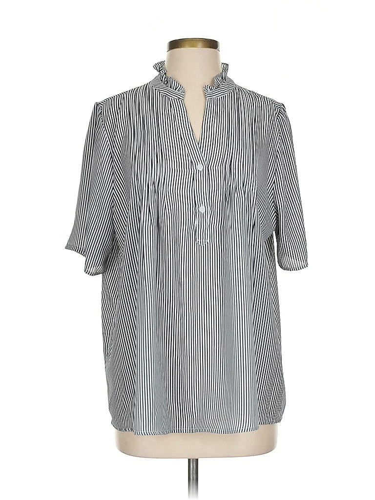 Tahari Short Sleeve Blouse In Multi