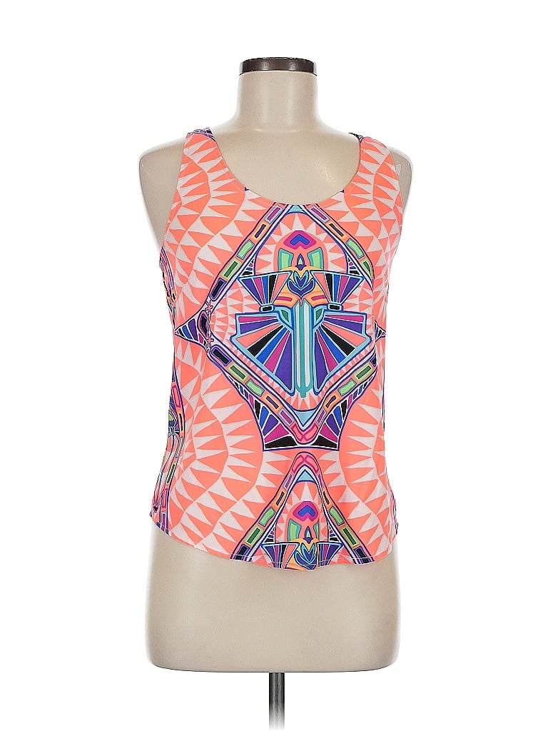 Pre-owned Mara Hoffman Sleeveless Top Orange Halter Neckline Tops