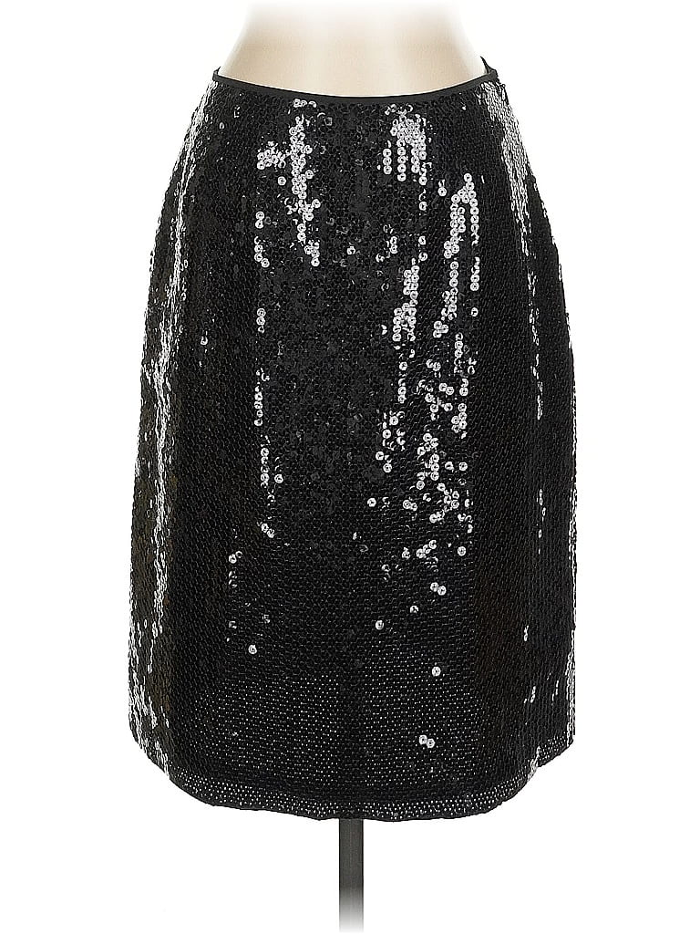 Pre-owned Inc International Concepts Silk Skirt In Silver