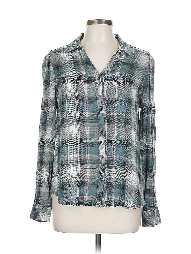 Pre-owned Vince Camuto Long Sleeve Button Down Shirt In Blue