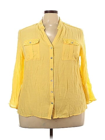 Notations 3/4 Sleeve Button-Down Shirt (view 1)