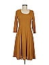 Bethany Solid Brown Casual Dress Size M - photo 1