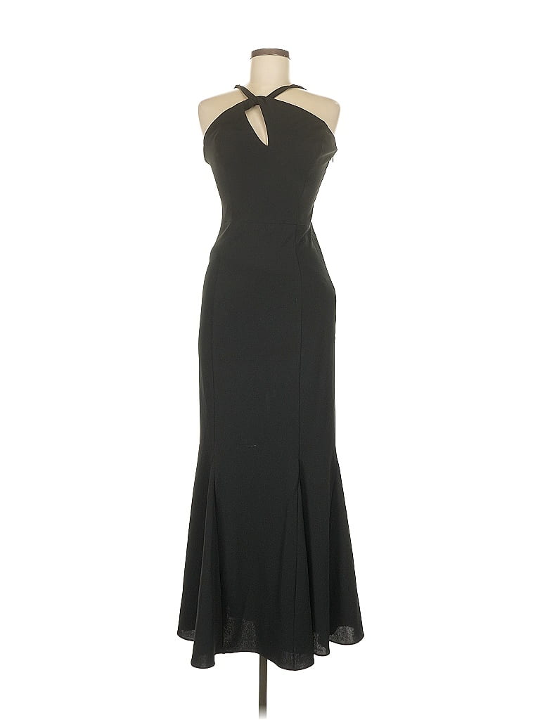 BETSY & ADAM Womens Black Embellished Sleeveless Above The Knee Cocktail Shift Dress main image 1