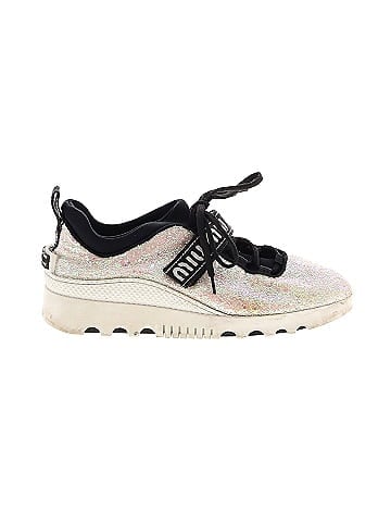 Miu Miu Logo Strap Glitter Sneakers (view 1)