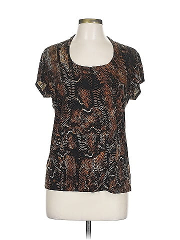 Grace Brown Snakeskin Patterned Skirt (view 1)