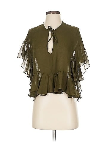 Rachel Comey Short Sleeve Silk Top (view 1)