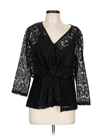 Soho JEANS NEW YORK & COMPANY 3/4 Sleeve Blouse (view 1)